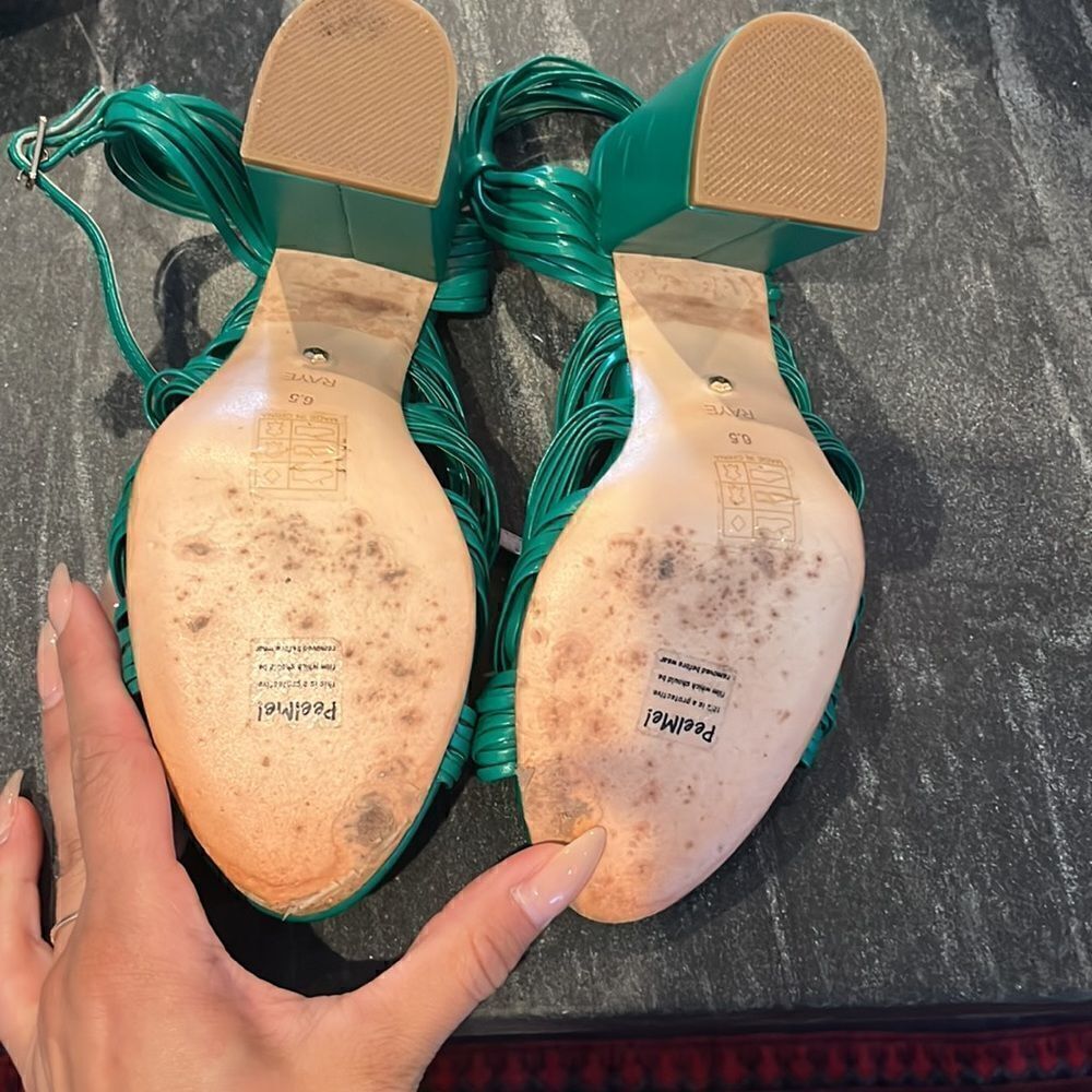 Raye Bass Heel in Kelly Green - Picture 4 of 6